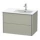 Duravit Meuble sous-lavabo XSquare 81x47,8x56 cm, 2 tiroirs, blanc mat Taupe