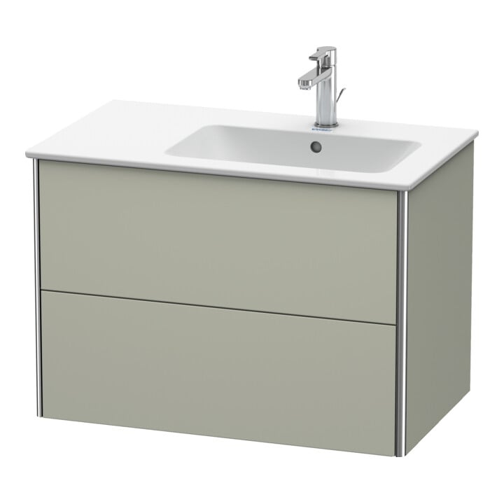 Duravit Meuble sous-lavabo XSquare 81x47,8x56 cm, 2 tiroirs, blanc mat Taupe