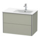 Duravit Meuble sous-lavabo XSquare 81x47,8x56 cm, 2 tiroirs, blanc mat Taupe-4