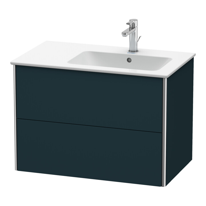 Duravit Meuble sous-lavabo XSquare 81x47,8x56 cm, 2 tiroirs, bleu mat s-matt