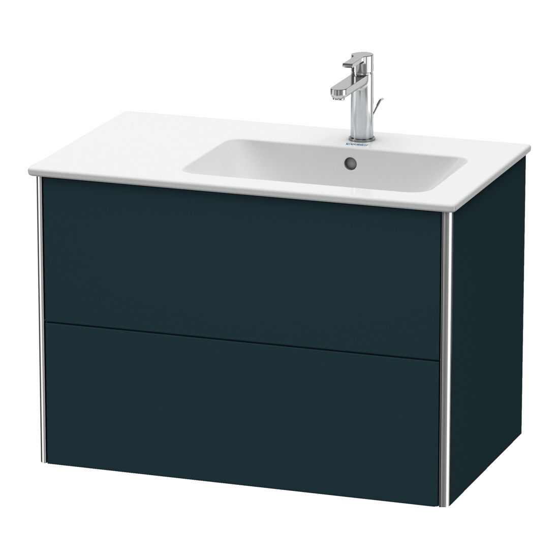 Duravit Meuble sous-lavabo XSquare 81x47,8x56 cm, 2 tiroirs, bleu mat s-matt