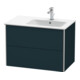 Duravit Meuble sous-lavabo XSquare 81x47,8x56 cm, 2 tiroirs, bleu mat s-matt-4