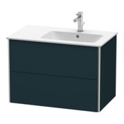Duravit Meuble sous-lavabo XSquare 81x47,8x56 cm, 2 tiroirs, bleu mat s-matt-4