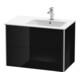 Duravit Meuble sous-lavabo XSquare 81x47,8x56 cm, 2 tiroirs, droit, suspendu, blanc brillant