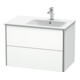 Duravit Meuble sous-lavabo XSquare 81x47,8x56 cm, 2 tiroirs, droit, suspendu, blanc mat