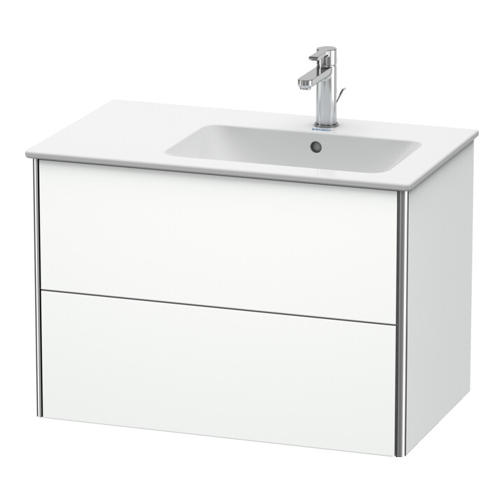 Duravit Meuble sous-lavabo XSquare 81x47,8x56 cm, 2 tiroirs, droit, suspendu, blanc mat