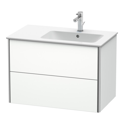 Duravit Meuble sous-lavabo XSquare 81x47,8x56 cm, 2 tiroirs, droit, suspendu, blanc mat