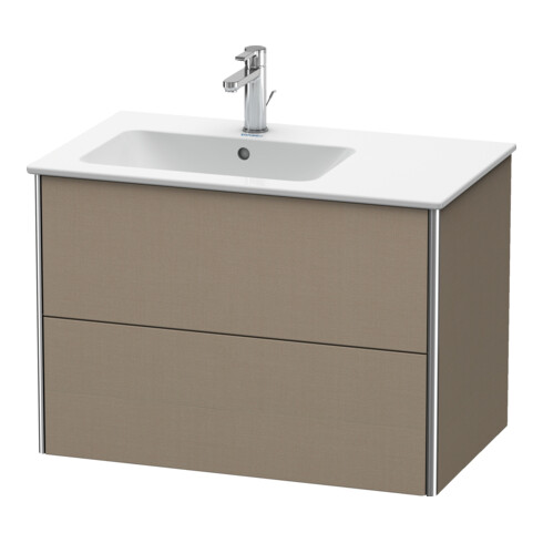 Duravit Meuble sous-lavabo XSquare 81x47,8x56 cm, 2 tiroirs, évier gauche, suspendu, laqué