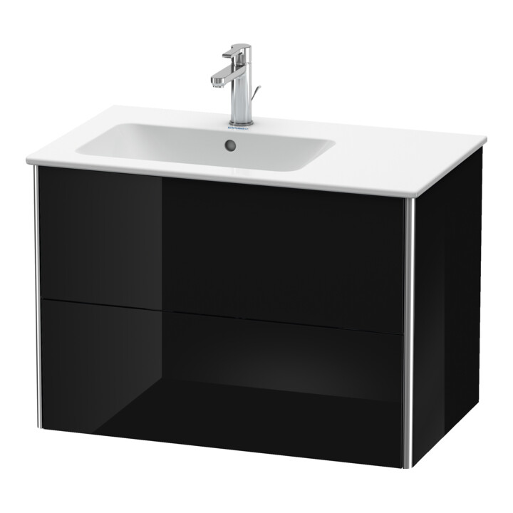 Duravit Meuble sous-lavabo XSquare 81x47,8x56 cm, 2 tiroirs, G, suspendu, blanc brillant