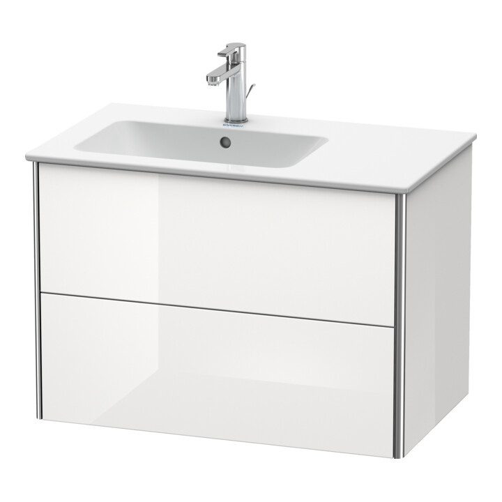 Duravit Meuble sous-lavabo XSquare 81x47,8x56cm, 2 tiroirs, B g, suspendu, blanc mat