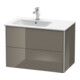 Duravit Meuble sous lavabo XSquare 81x47,8x56cm, 2 tiroirs, blanc brillant