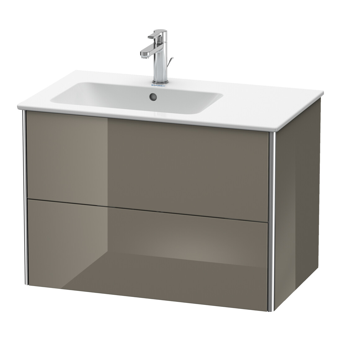 Duravit Meuble sous lavabo XSquare 81x47,8x56cm, 2 tiroirs, blanc brillant