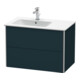 Duravit Meuble sous-lavabo XSquare 81x47,8x56cm, 2 tiroirs, bleu mat s-matt