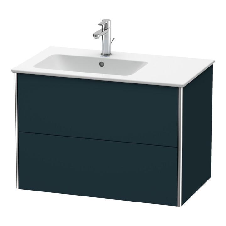 Duravit Meuble sous-lavabo XSquare 81x47,8x56cm, 2 tiroirs, bleu mat s-matt
