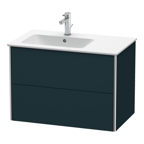 Duravit Meuble sous-lavabo XSquare 81x47,8x56cm, 2 tiroirs, bleu mat s-matt