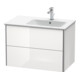 Duravit Meuble sous-lavabo XSquare 81x47,8x56cm, 2 tiroirs, droit, suspendu, blanc mat