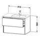 Duravit Meuble sous-lavabo XSquare 81x47,8x56cm, 2 tiroirs, droit, suspendu, blanc mat-5