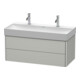 Duravit Meuble sous-lavabo XSquare 98,4x46 cm, béton gris, 2 tiroirs, suspendu
