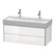 Duravit Meuble sous-lavabo XSquare 98,4x46 cm, blanc brillant, 2 tiroirs, suspendu