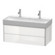 Duravit Meuble sous lavabo XSquare 98,4x46 cm, blanc brillant, 2 tiroirs, suspendu-5