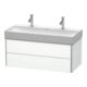 Duravit Meuble sous lavabo XSquare 98,4x46 cm, blanc mat, 2 tiroirs, suspendu