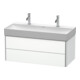 Duravit Meuble sous lavabo XSquare 98,4x46 cm, blanc mat, 2 tiroirs, suspendu-4
