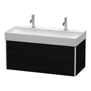 Duravit Meuble sous lavabo XSquare 98,4x46 cm, blanc œuf, 2 tiroirs, suspendu