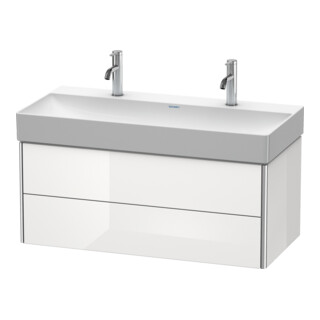 Duravit Meuble sous lavabo XSquare 98,4x46 cm, graph m, 2 tiroirs, suspendu