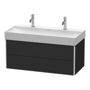 Duravit Meuble sous lavabo XSquare 98,4x46 cm, graphite mat, 2 tiroirs, suspendu
