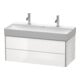 Duravit Meuble sous lavabo XSquare 98,4x46 cm, graphite mat, 2 tiroirs, suspendu