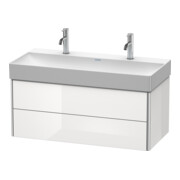 Duravit Meuble sous lavabo XSquare 98,4x46 cm, graphite mat, 2 tiroirs, suspendu-2