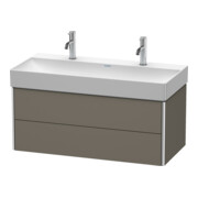 Duravit Meuble sous-lavabo XSquare 98,4x46 cm, gris mat, 2 tiroirs, suspendu-2
