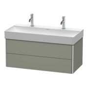Duravit Meuble sous lavabo XSquare 98,4x46 cm, gris satiné, 2 tiroirs, suspendu-2