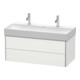 Duravit Meuble sous lavabo XSquare 98,4x46 cm, No w s-mat, 2 tiroirs, suspendu