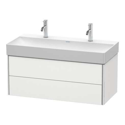 Duravit Meuble sous lavabo XSquare 98,4x46 cm, No w s-mat, 2 tiroirs, suspendu