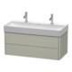 Duravit Meuble sous-lavabo XSquare 98,4x46 cm, Tau mat, 2 tiroirs, suspendu