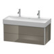 Duravit Meuble sous-lavabo XSquare 98,4x46cm, blanc brillant, 2 tiroirs, suspendu