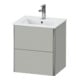 Duravit Meuble sous-lavabo XSquare Compact 51x41,8x56 cm, 2 tiroirs, suspendu, béton gris m-1
