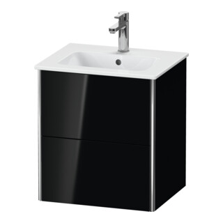Duravit Meuble sous lavabo XSquare Compact 51x41,8x56 cm, 2 tiroirs, suspendu, blanc brillant
