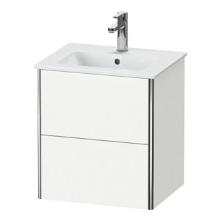Duravit Meuble sous lavabo XSquare Compact 51x41,8x56 cm, 2 tiroirs, suspendu, blanc mat