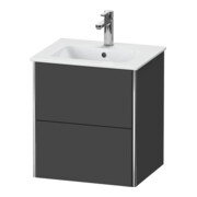 Duravit Meuble sous lavabo XSquare Compact 51x41,8x56 cm, 2 tiroirs, suspendu, gris m