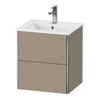 Duravit Meuble sous lavabo XSquare Compact 51x41,8x56 cm, 2 tiroirs, suspendu, lin