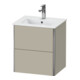 Duravit Meuble sous lavabo XSquare Compact 51x41,8x56 cm, 2 tiroirs, suspendu, Tau s-mat-1