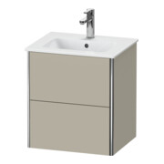 Duravit Meuble sous lavabo XSquare Compact 51x41,8x56 cm, 2 tiroirs, suspendu, Tau s-mat