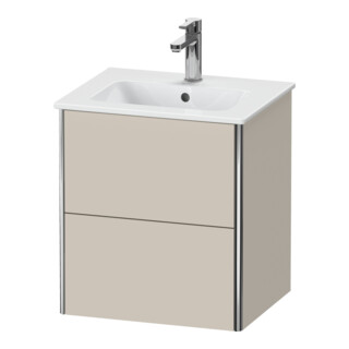 Duravit Meuble sous-lavabo XSquare Compact 51x41,8x56 cm, 2 tiroirs, suspendu, taupe