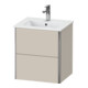 Duravit Meuble sous-lavabo XSquare Compact 51x41,8x56 cm, 2 tiroirs, suspendu, taupe-1