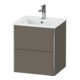 Duravit Meuble sous-lavabo XSquare Compact 51x41,8x56 cm, 2 tiroirs, wd, surface mate satinée-1