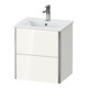 Duravit Meuble sous-lavabo XSquare Compact 51x41,8x56cm, 2 tiroirs, suspendu, blanc mat