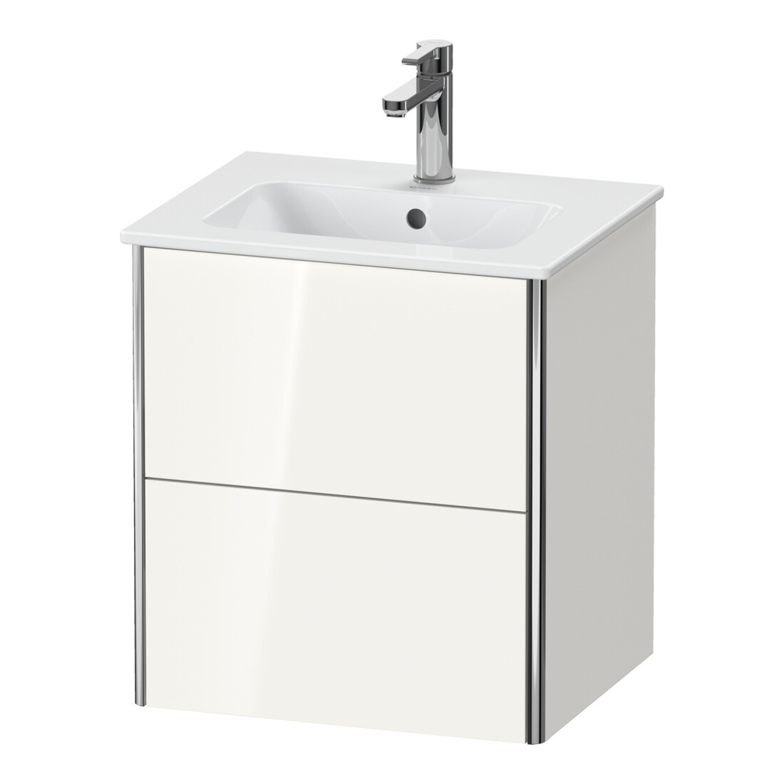 Duravit Meuble sous-lavabo XSquare Compact 51x41,8x56cm, 2 tiroirs, suspendu, blanc mat