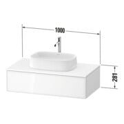 Duravit Meuble sous-lavabo Zencha 100x55 cm, 1 AZ, E nat/grap m, s. sys k-3